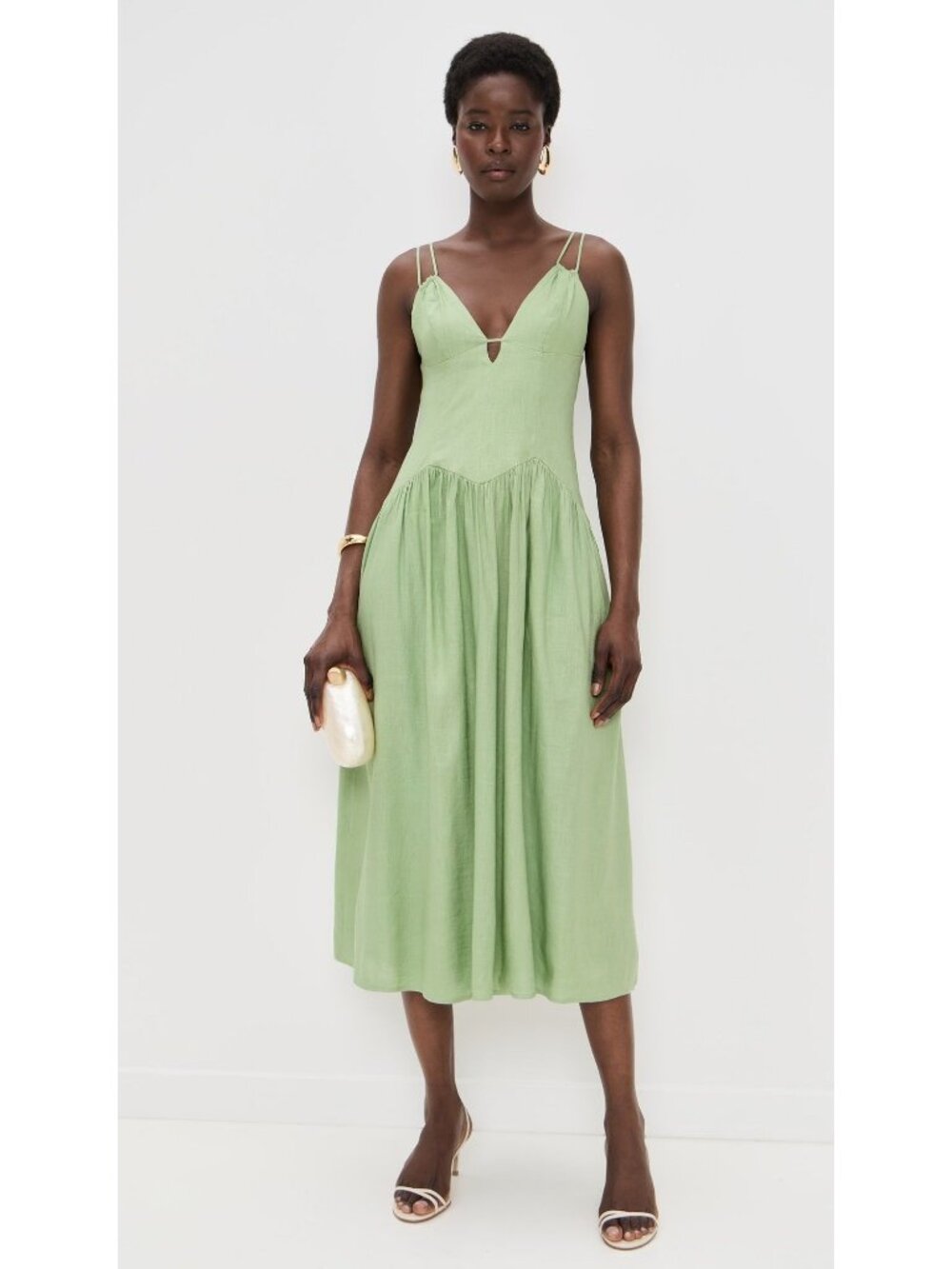 CULT GAIA Darcey Midi Dress Calla Lilly Size 8 NWT